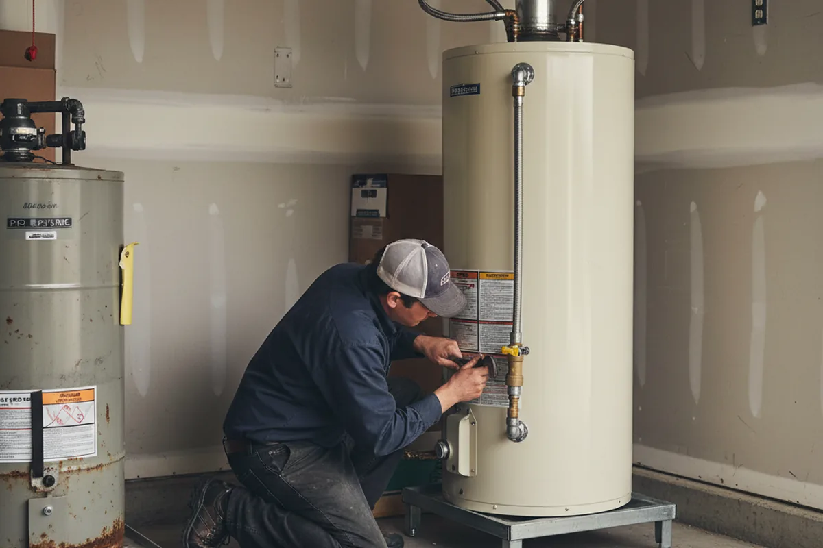 Water heater and shutoff valve replacement in Denville